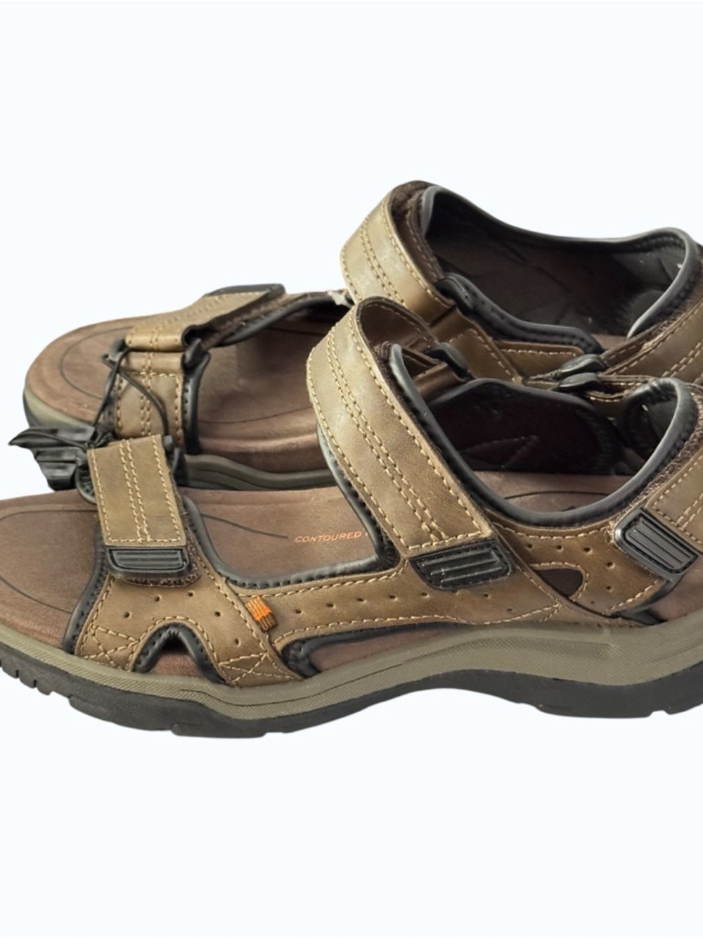 Ozark Trail Brown Sport Terrain Ankle Strap Outdoor Hook-and-Loop Sandals Size 7 - Picture 3 of 12